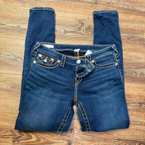 Low Rise Skinny Stretch Dark Blue STELLA Jeans by True Religion - 32 - Picture 2 of 12
